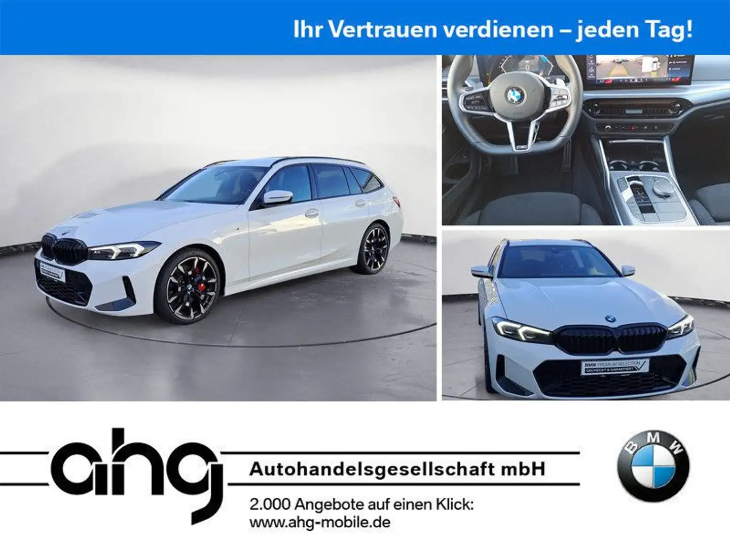 BMW 320 d xDrive Touring Navi Bluetooth PDC HeadUp Weiß - 1