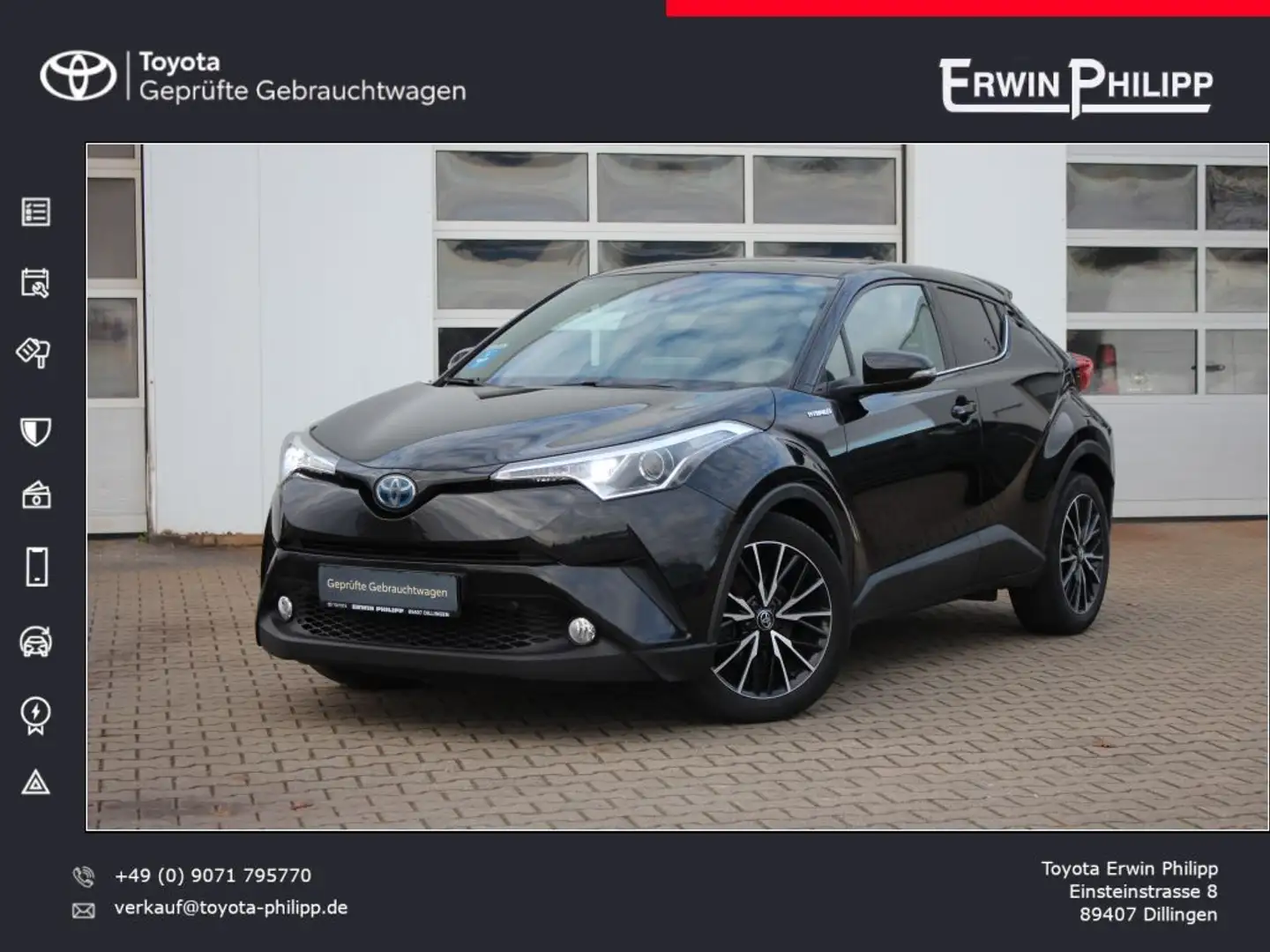 Toyota C-HR 122PS Hybrid Lounge *ACC*Sitzheizung*DAB* Nero - 1