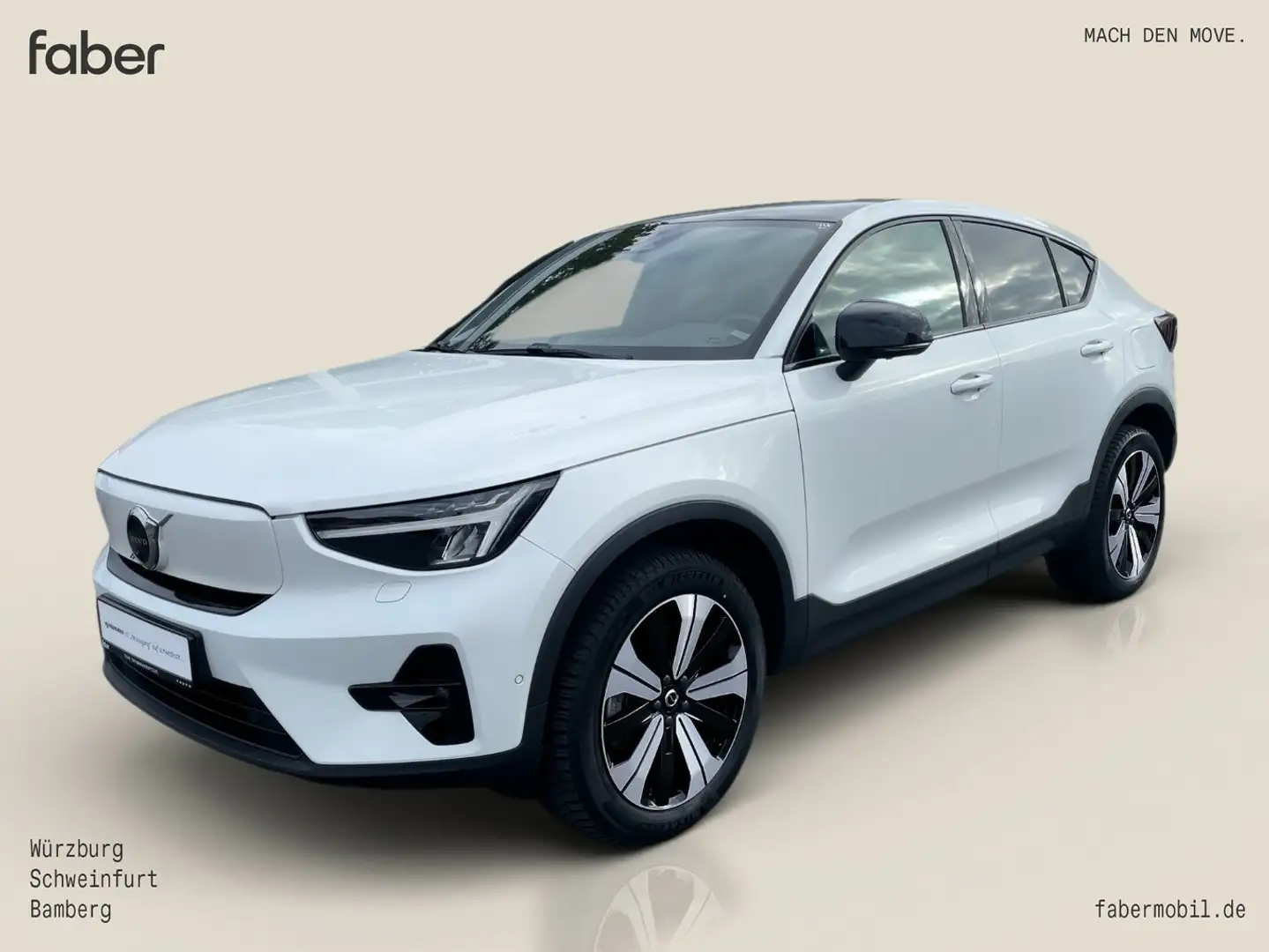 Volvo C40 Ultimate Recharge Pure Electric AWD Blanc - 1