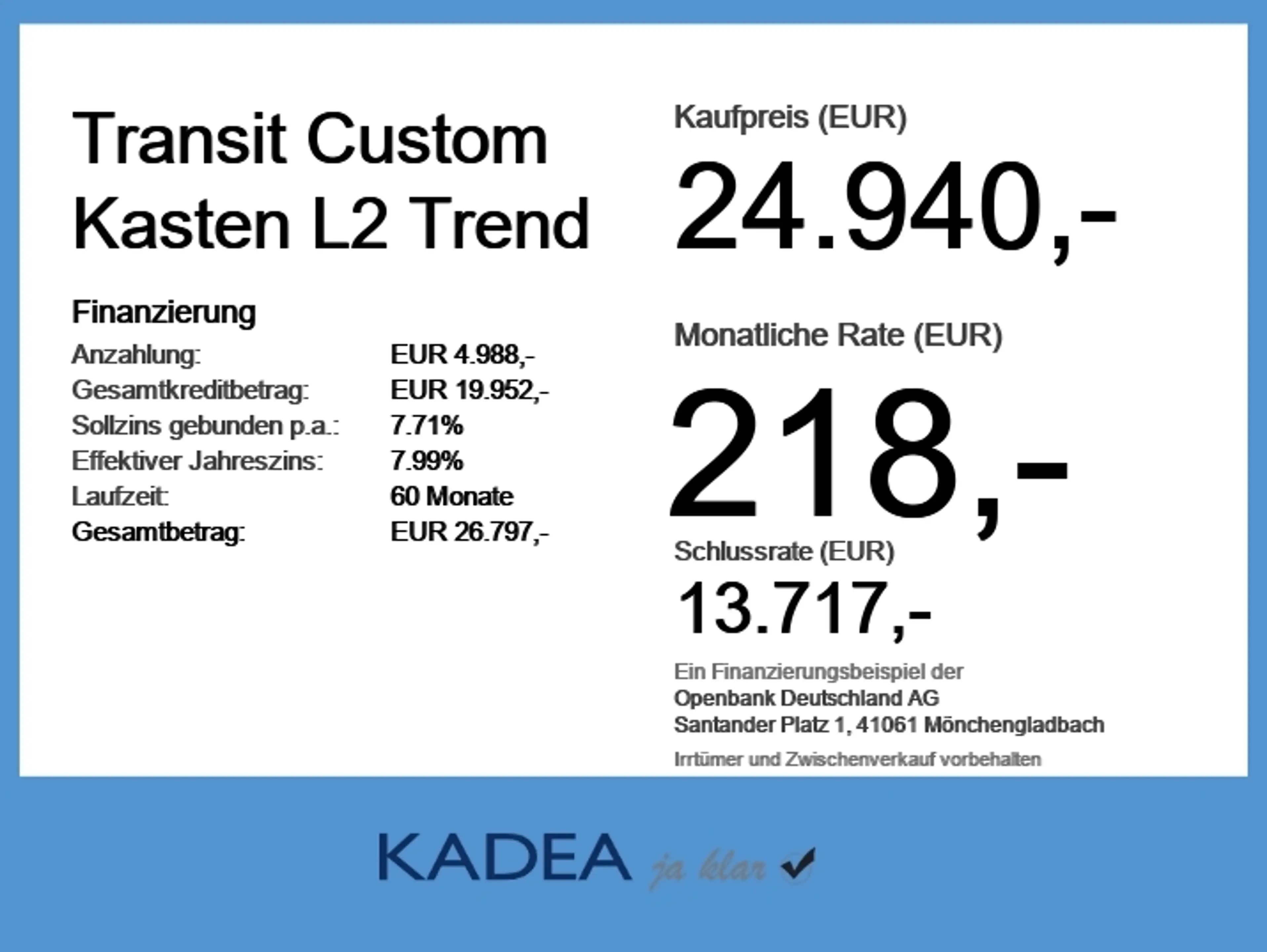 Ford Transit Custom Kasten L2 Trend Kamera|3-Sitze — photo 6