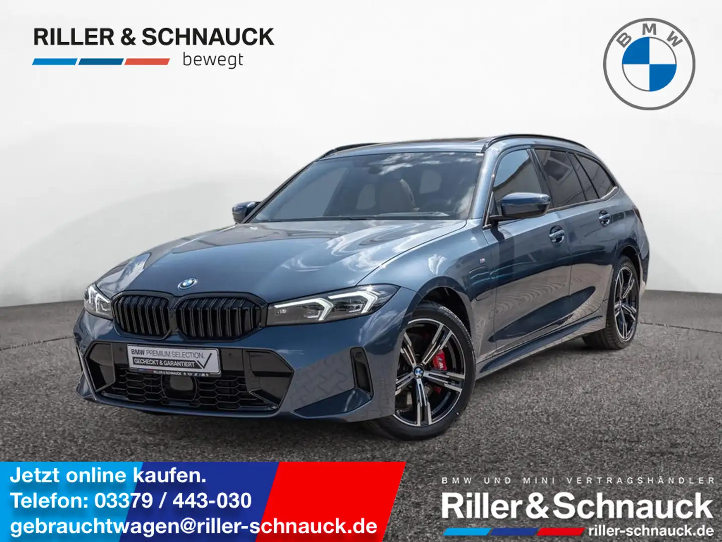 BMW 330 e Touring xDrive M-Sport ACC HUD PANO 360° Blu/Azzurro - 1