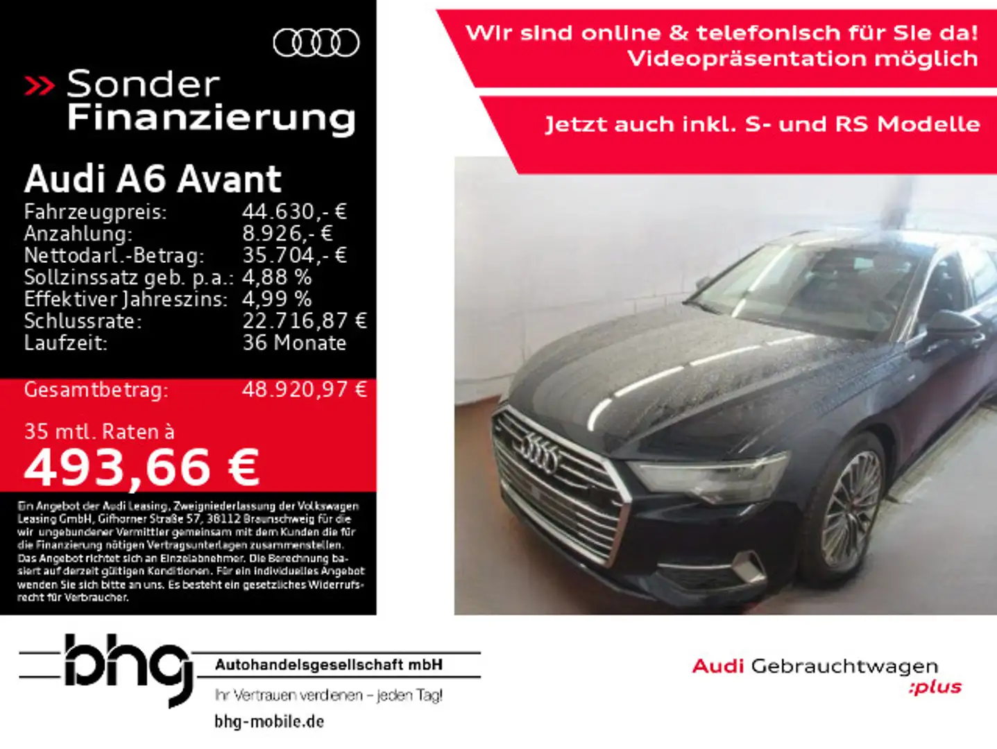 Audi A6 50 TFSI e quattro S tronic S line e-tro Blau - 1