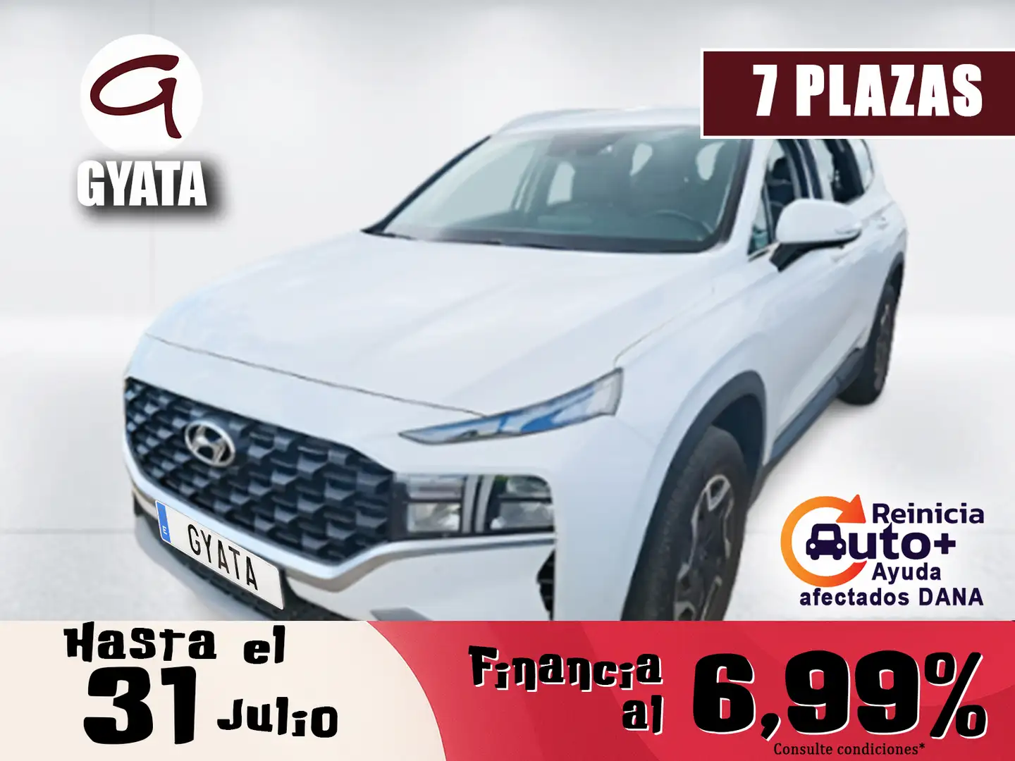 Hyundai SANTA FE 1.6TGDI HEV Klass 7pl 2WD 6AT Blanc - 1
