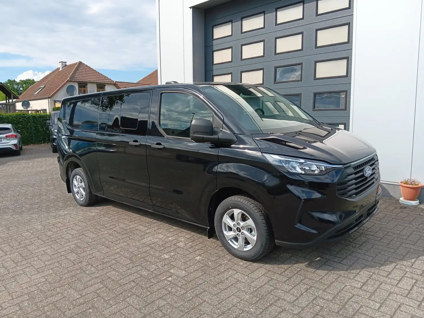 Ford Transit Custom 5pl L2 170pk AUT. dub cab 2500kg sleep 39422ex BTW Noir - 2