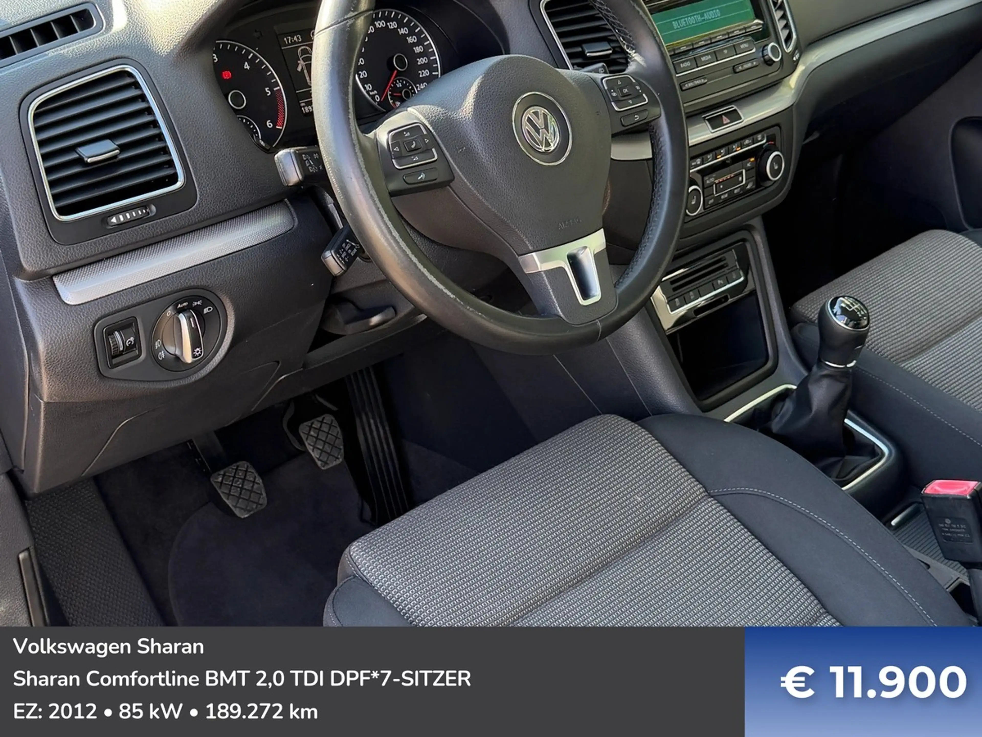 Volkswagen Sharan Sharan Comfortline BMT 2,0 TDI DPF*7-SITZER — photo 11