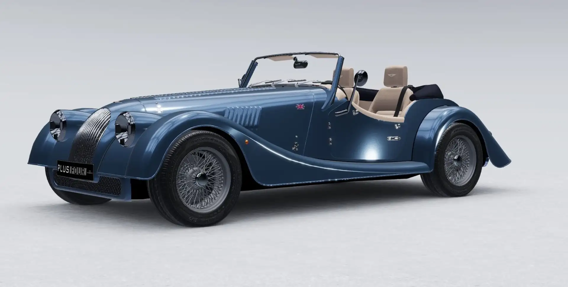 Morgan Plus 4 Plus Four 75th Anniversary - A/C - SHZ - Blau - 1