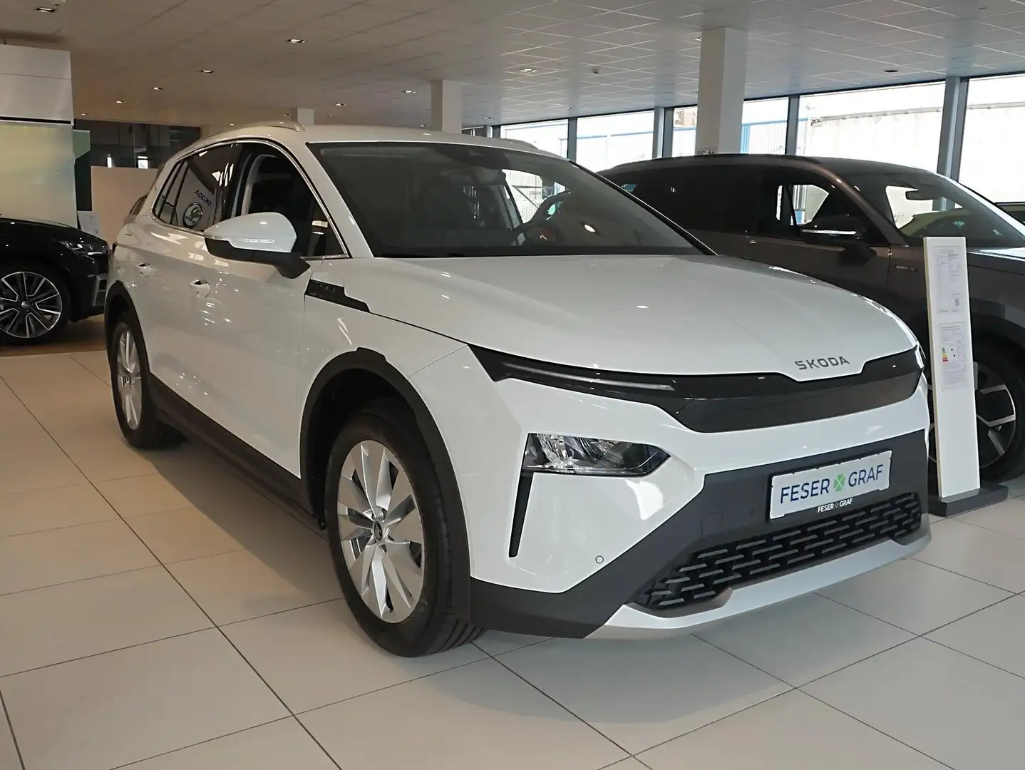 Skoda Elroq 85 82 kWh NAVI, SHZ, KESSY Blanc - 2