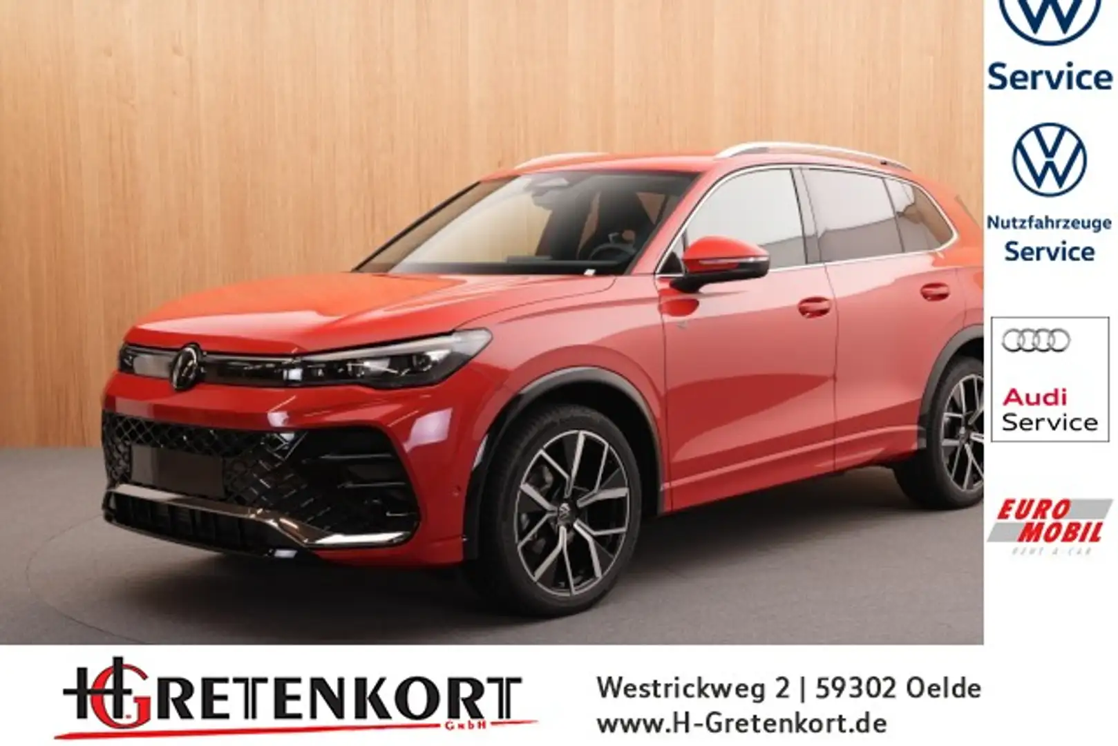 Volkswagen Tiguan R-Line 1.5 eTSI DSG AHK Kessy 20 Zoll 5J Garantie Rouge - 1