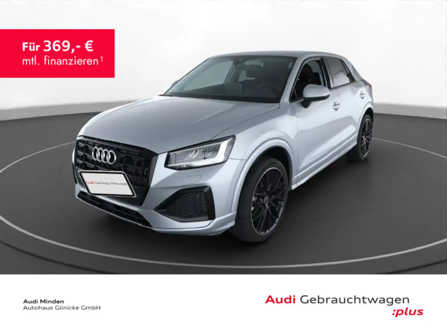 Audi Q2 35 TFSI advanced AHK LED LM 19" Navi PDC+RFK Silber - 1