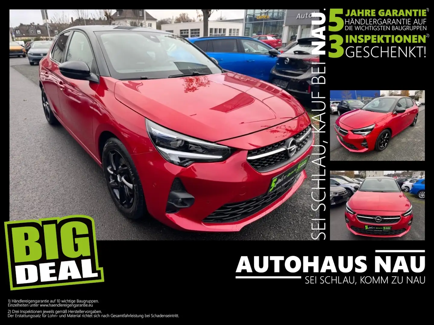 Opel Corsa 1.2 Turbo Ultimate Alcantara+LED+SHZ+LM Inkl. Insp Rouge - 1