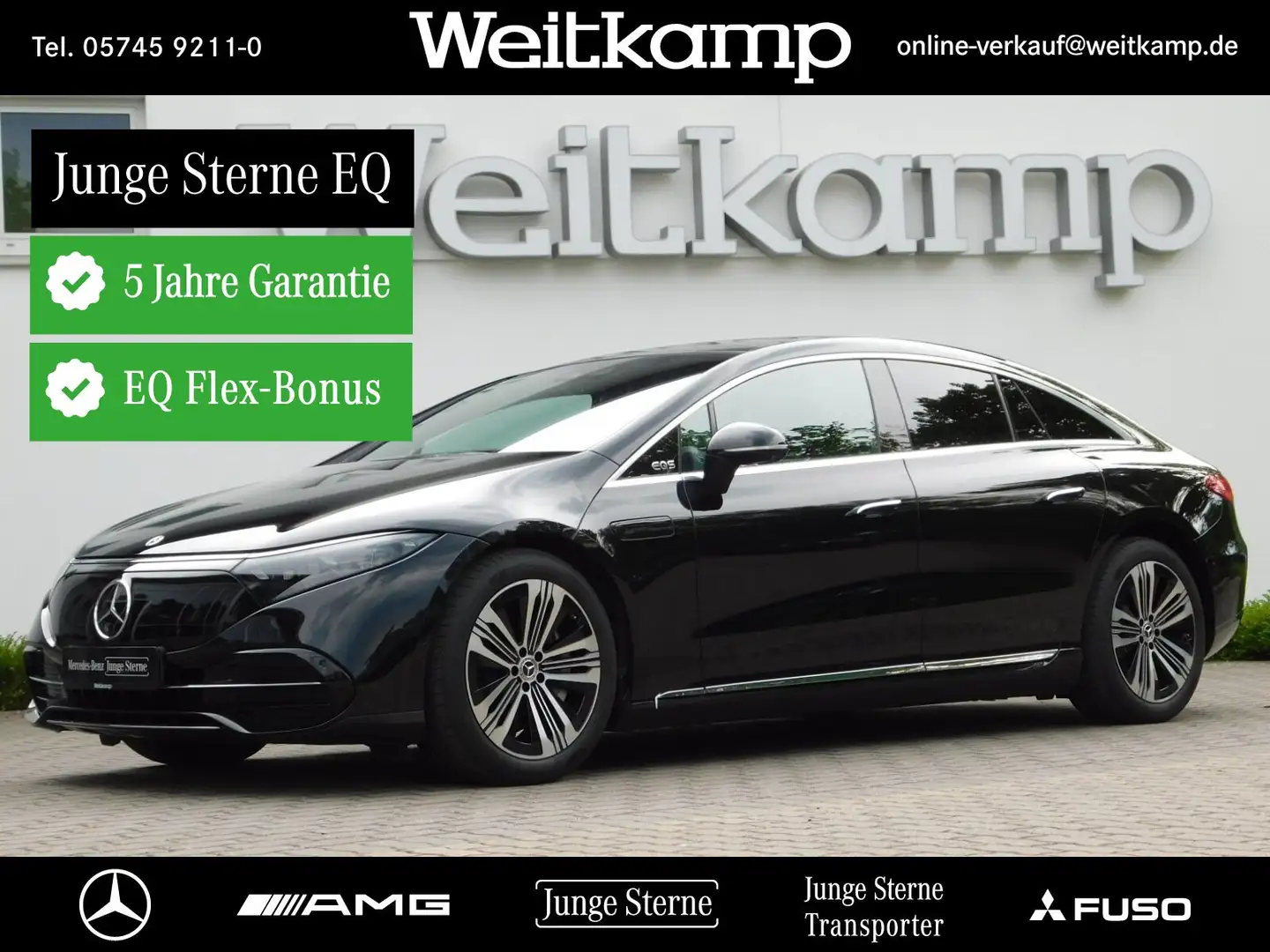 Mercedes-Benz EQS EQS 350 Hinterachsl.+360°+DIGITAL-Light+Keyless Noir - 1
