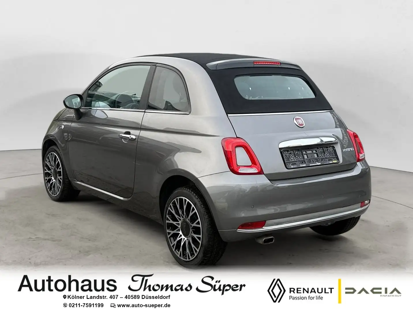 Fiat 500C Dolcevita DAB+ CARPLAY PDC LED NAVIGATION KLIMAAUT Gris - 2