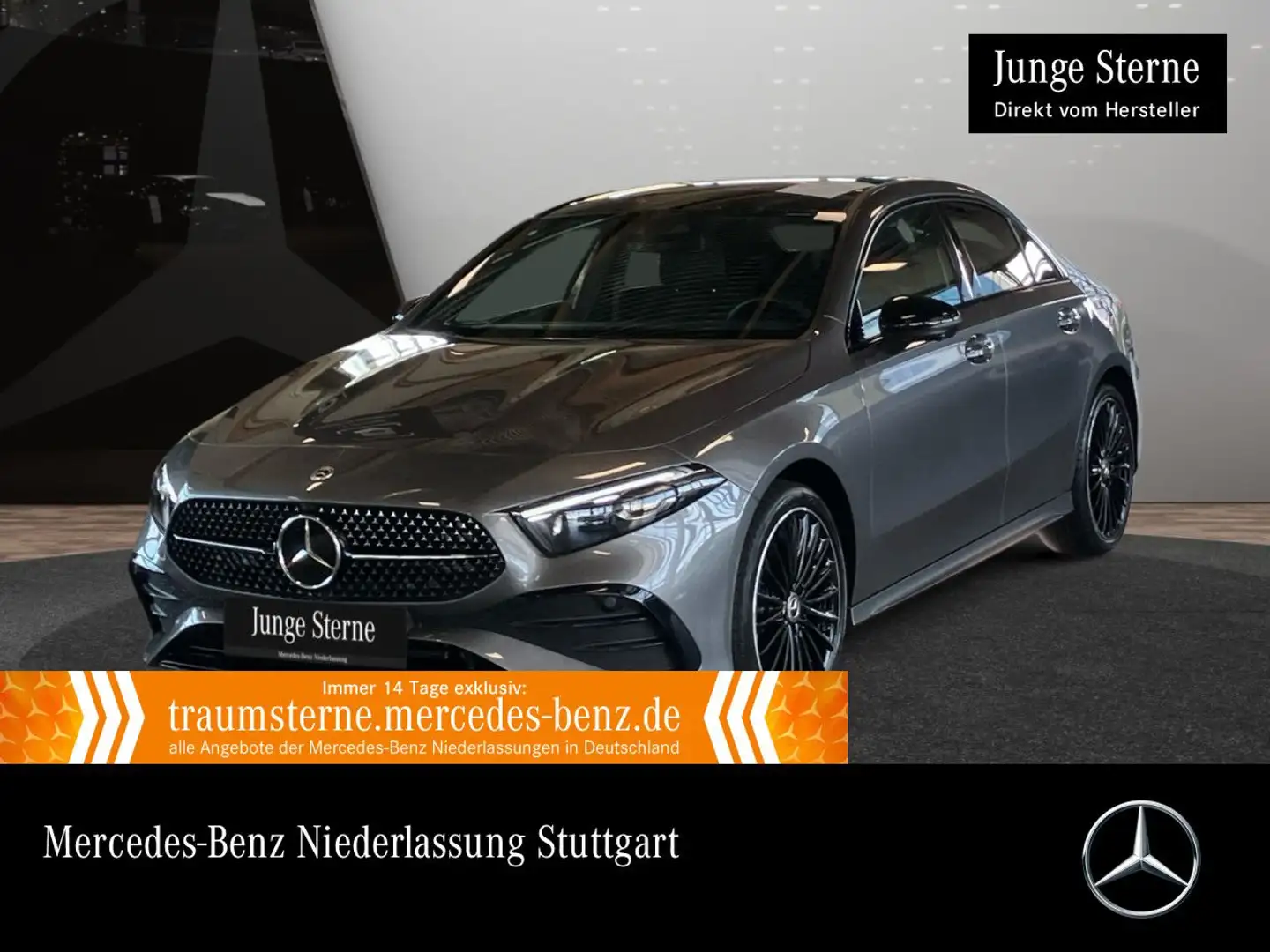 Mercedes-Benz A 250 e Lim AMG+NIGHT+PANO+360°+AHK+MULTIBEAM+8G Grau - 1
