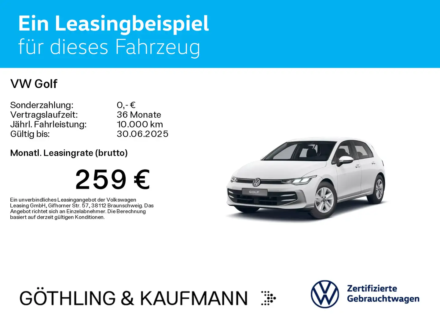 Volkswagen Golf Life 1.5 TSI 85kW 6-Gang*APP*ASG*SHZ*ACC*SP Weiß - 2