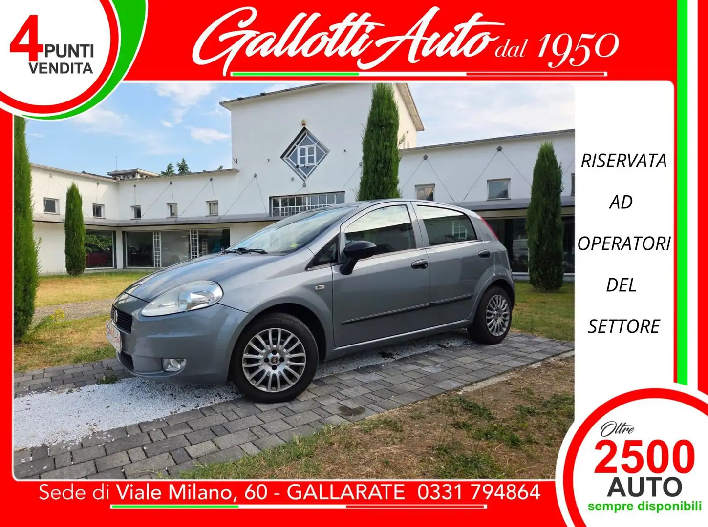 Fiat Punto 1.3 MJT II 75 CV 5 porte Grigio - 1