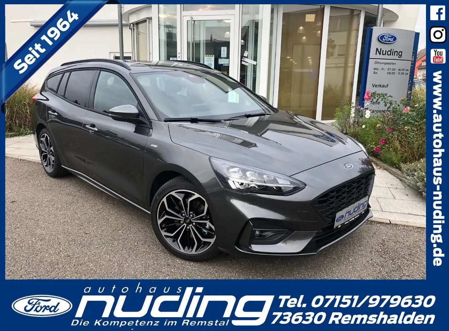 Ford Focus Turnier 1.0 EcoBoost Hybrid ST-Line Grau - 1