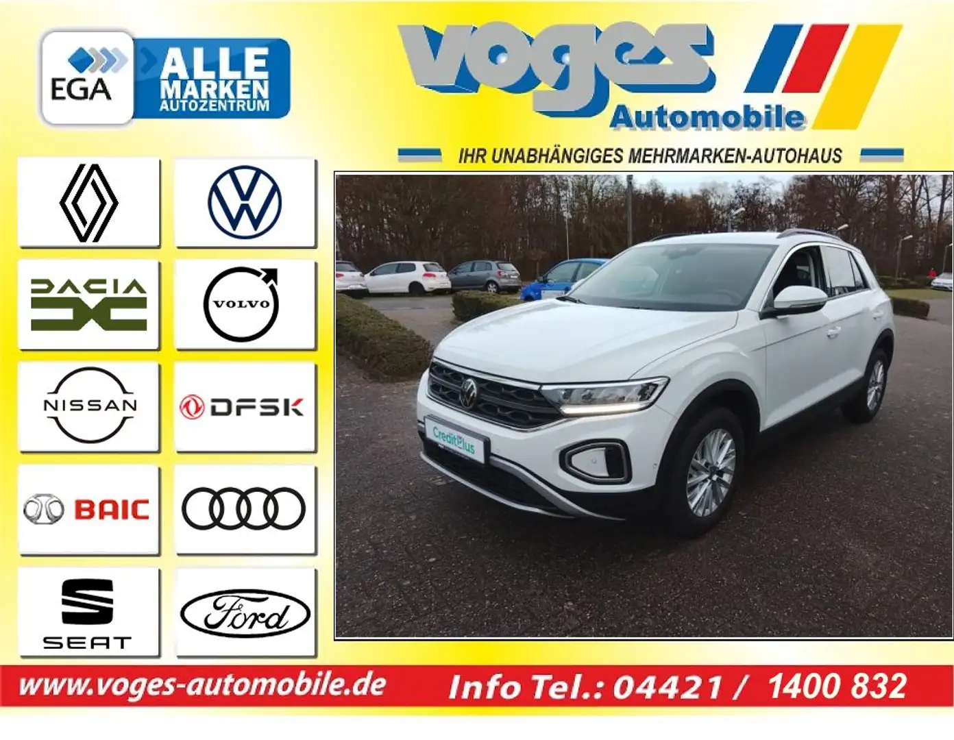 Volkswagen T-Roc 1.5 TSI OPF DSG Life Weiß - 1