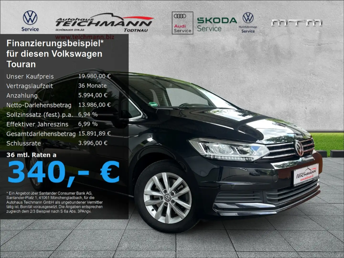 Volkswagen Touran Comfortline BMT1.4 TSI Noir - 1