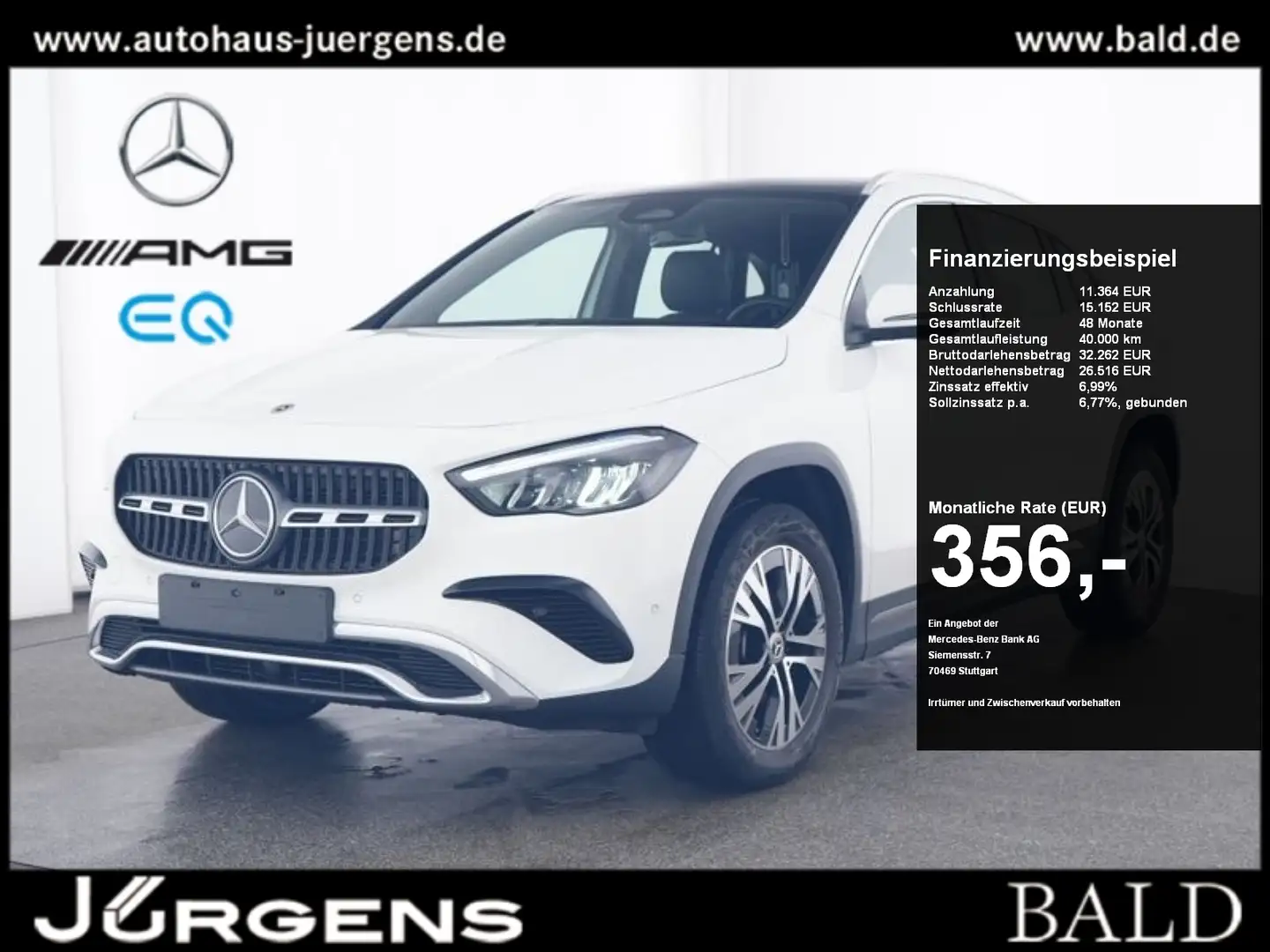 Mercedes-Benz GLA 180 Progressive-Advanced/LED/Pano/Easy-P/18" Weiß - 1