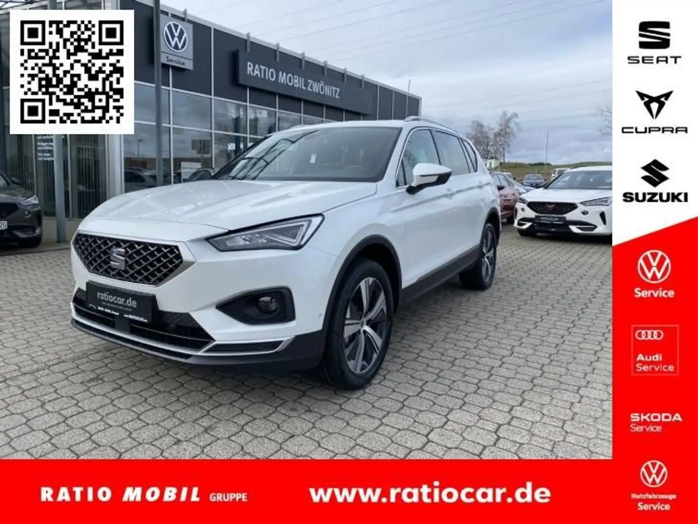 SEAT Tarraco TARRACO XPERIENCE 2.0 TDI DSG NAVI AHZV SITZH. Blanc - 1