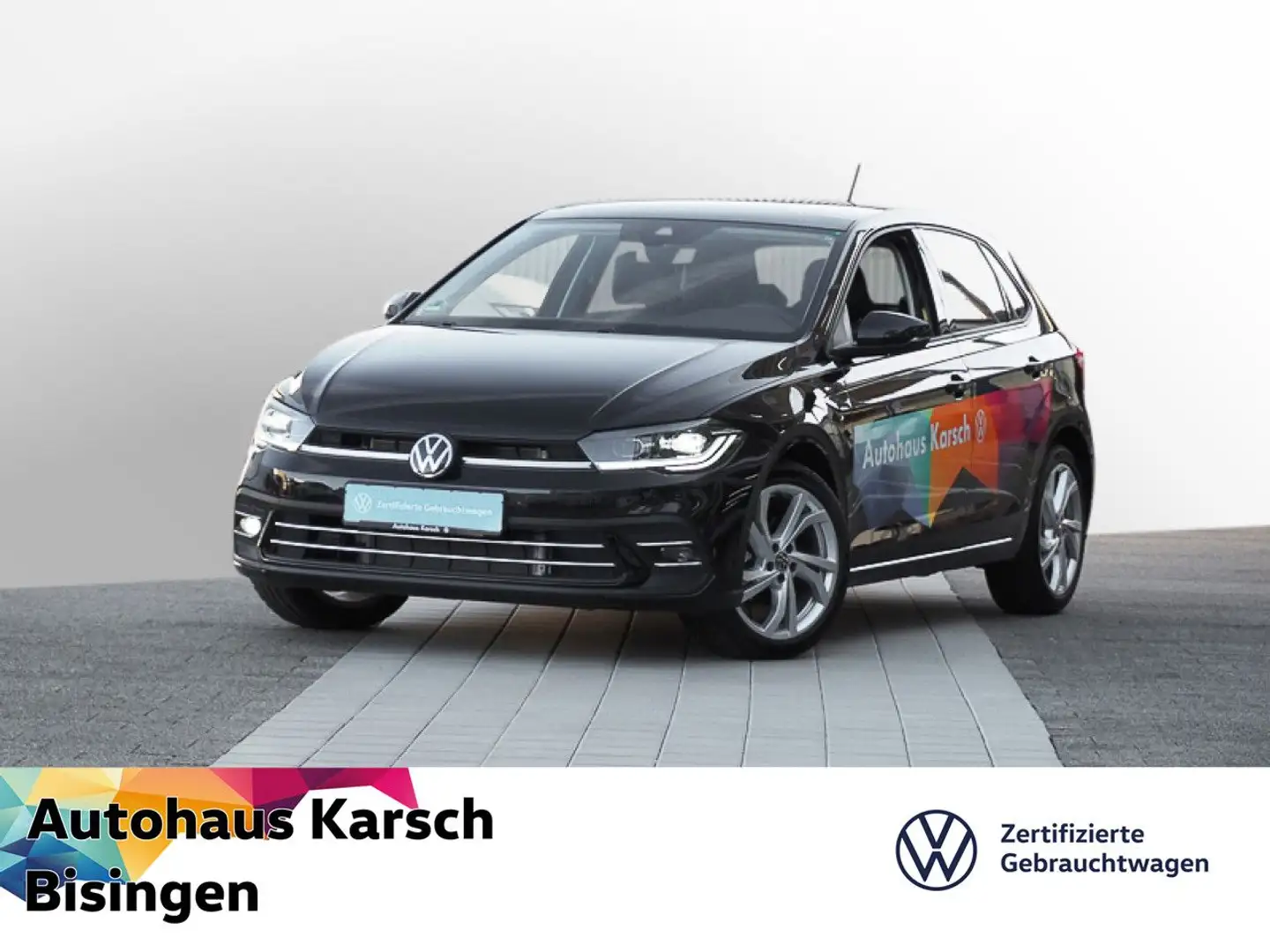 Volkswagen Polo 1.0 TSI DSG Style AHK, NAVI, ACC, PANORAMA Schwarz - 1