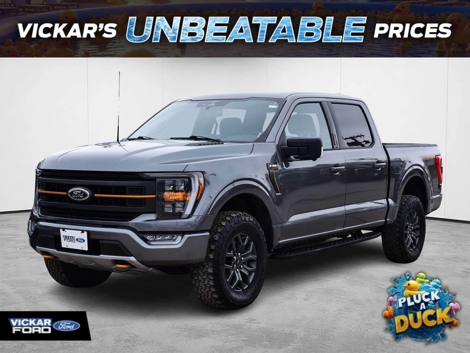 Gray 2023 Ford F-150 Pickup Truck Four-Wheel Drive Automatic
