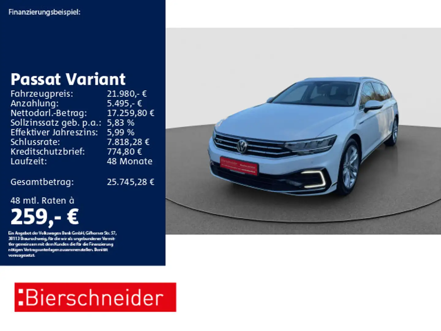 Volkswagen Passat Variant 1.4 TSI DSG GTE AHK STAND LEDER C Weiß - 1