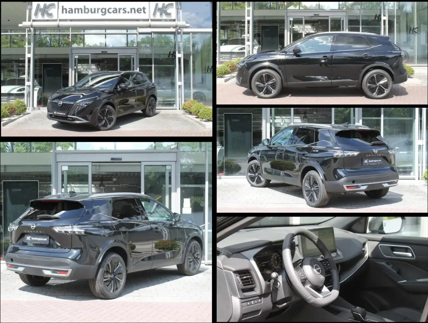 Nissan Qashqai Tekna 1,3 DIG-T Xtro. HUD 360 Nav Met. Zwart - 1