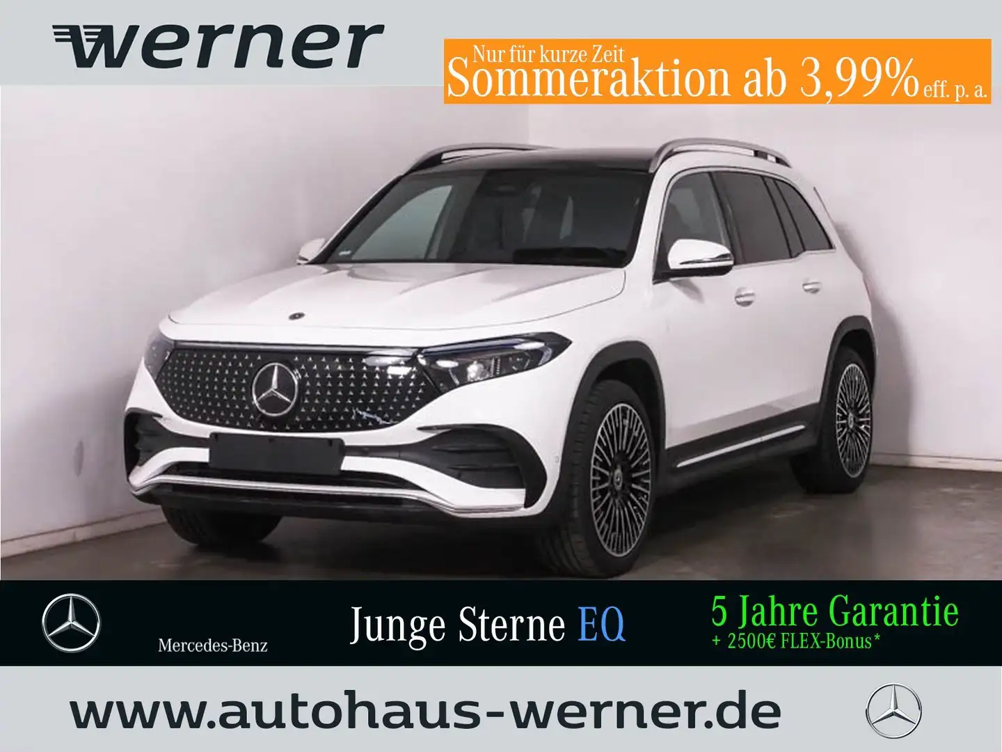 Mercedes-Benz EQB 350 4M AMG-ADV PANO AHK MEMOR FAP 360° SOUND Weiß - 1