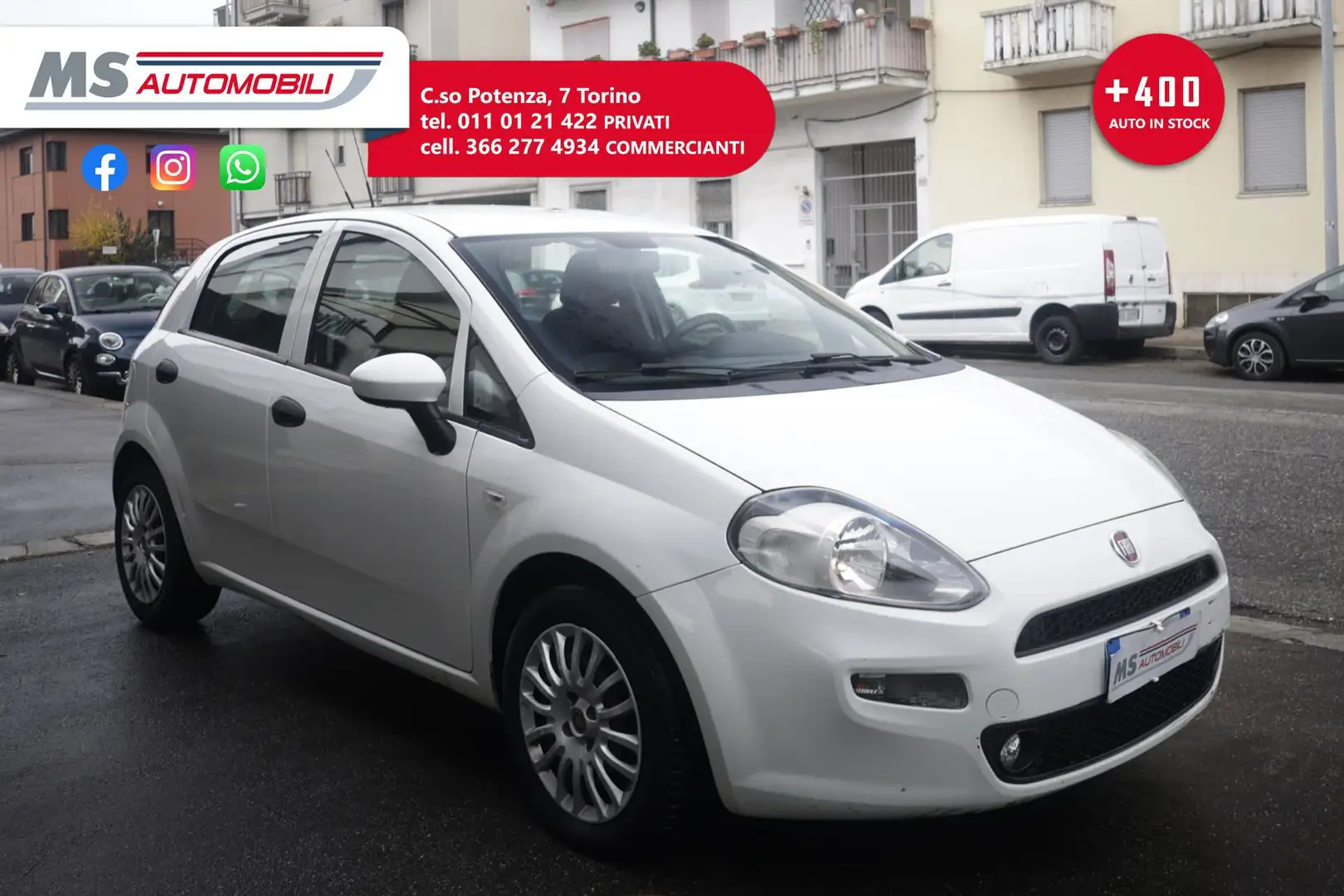 Fiat Punto FIAT Punto 1.3 MJT II 75 CV 5 porte Lounge Unicop Bianco - 1