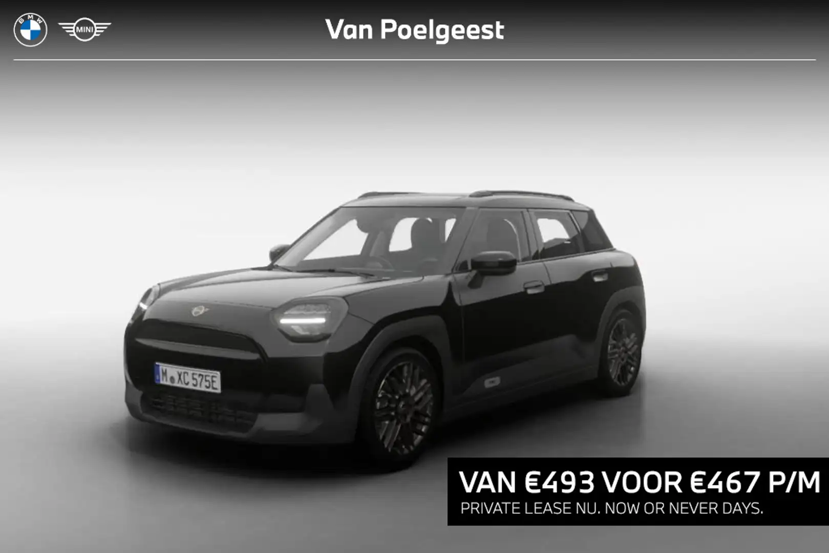 MINI Aceman E Essential XS | Now or Never Days Zwart - 1