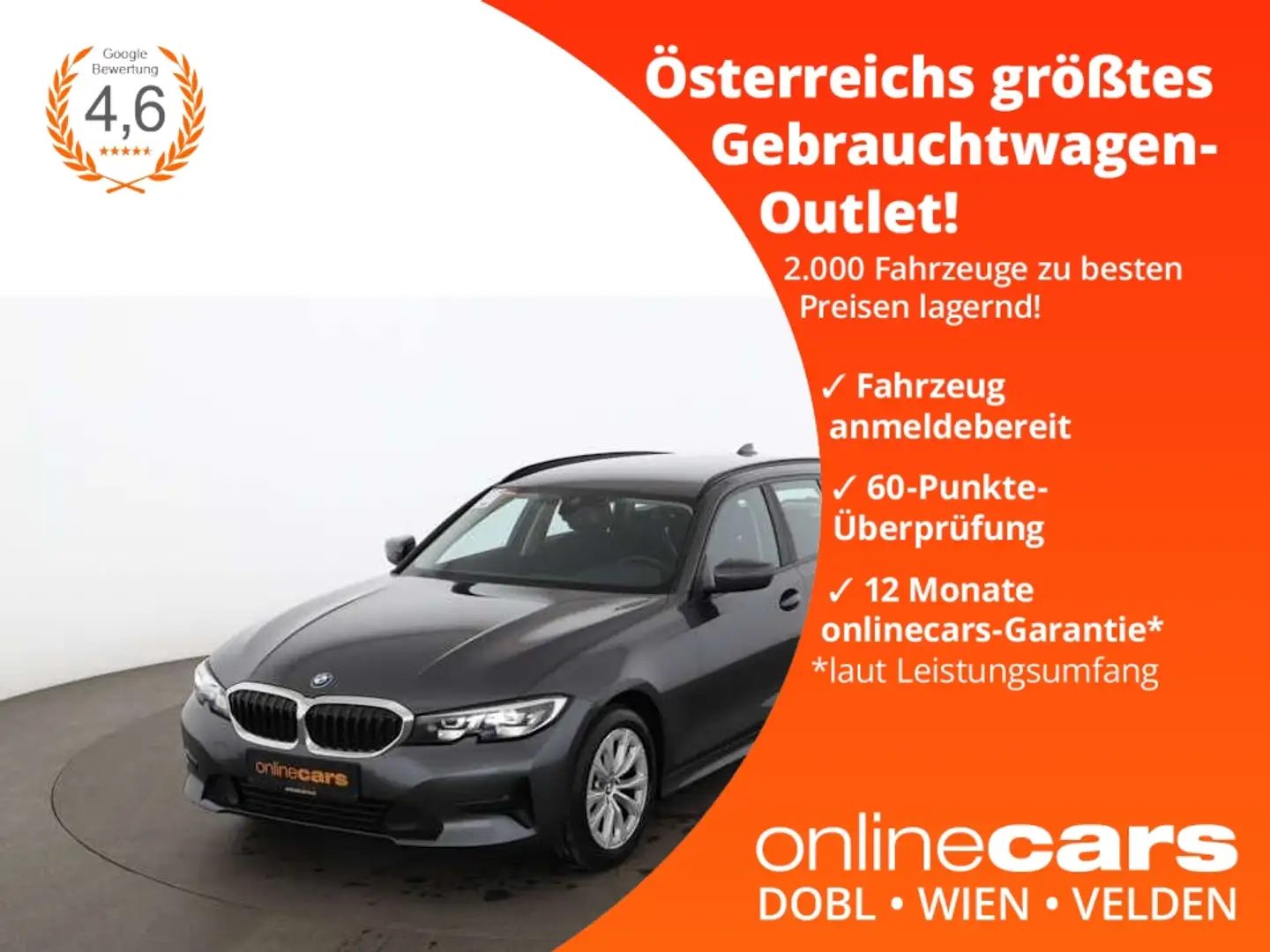 BMW 318 d Touring LED AHK DIGITAL-TACHO NAVI TEMPOMAT Grau - 1