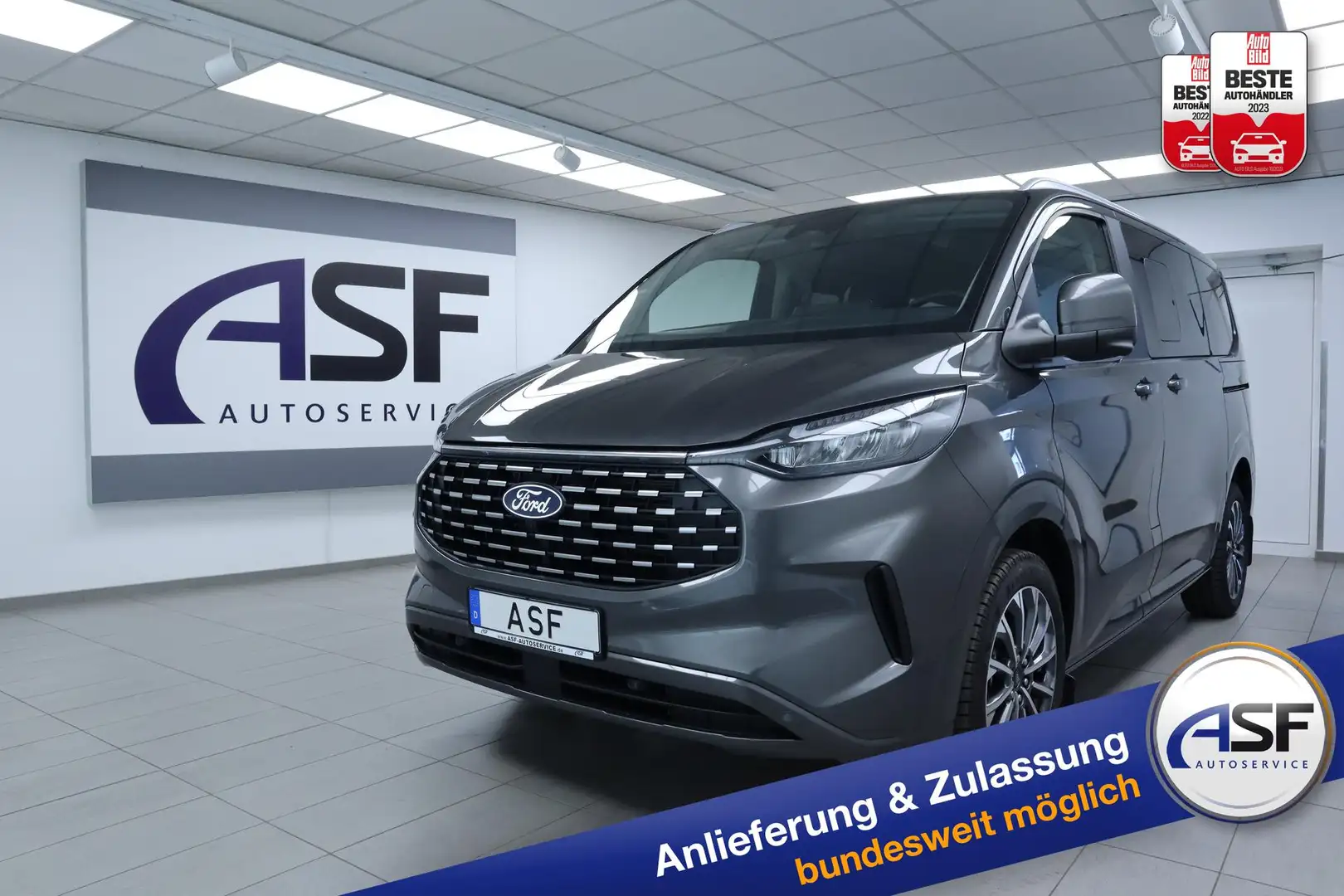 Ford Tourneo Custom L1 Titanium #Panorama #B&O #ACC #Winter-P. #360... Gris - 1