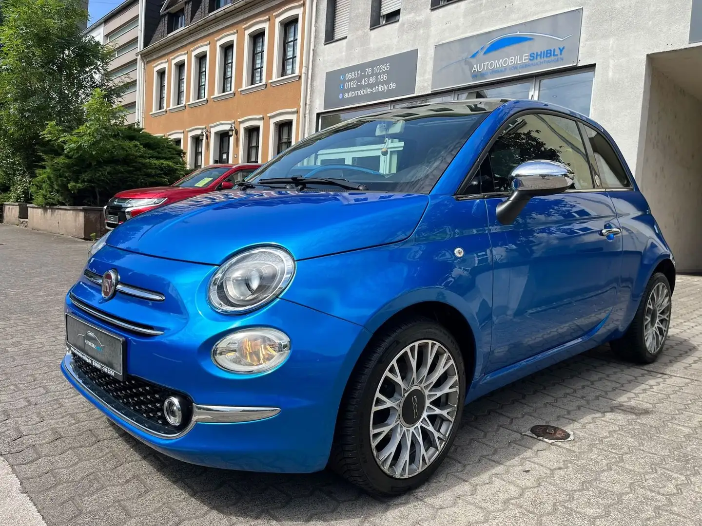 Fiat 500 Mirror 1,2 Leder, PANORAMA Blau - 1