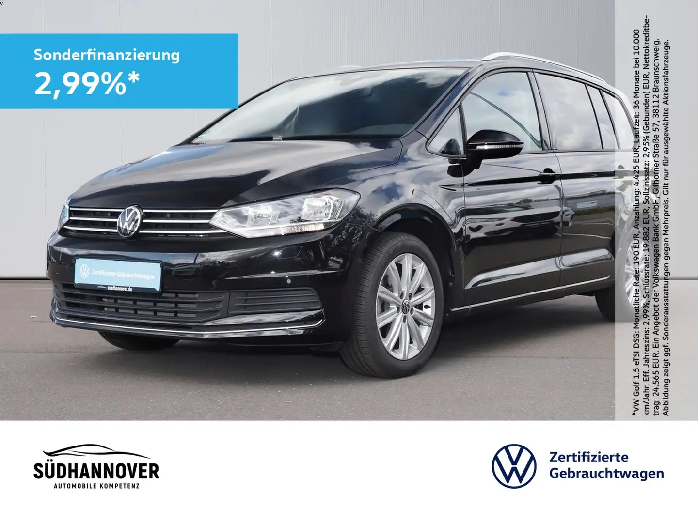 Volkswagen Touran GOAL 2.0 TDI DSG PANO+AHK+7-SITZE+SHZ+PDC Schwarz - 1