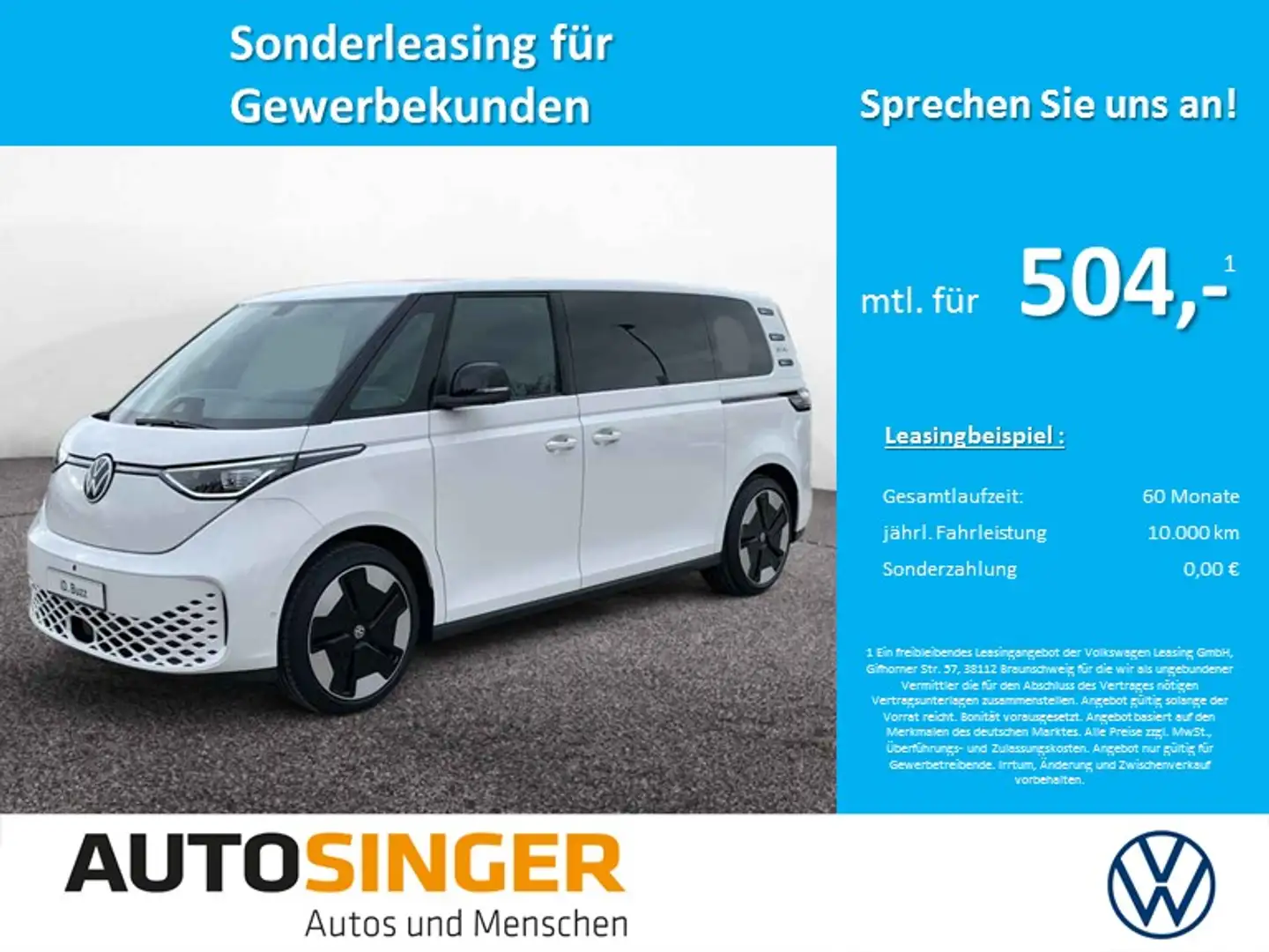Volkswagen ID. Buzz ID.Buzz GOAL LANG LR 6-S*WÄRME*MATRIX*AHK*360*21" Weiß - 2