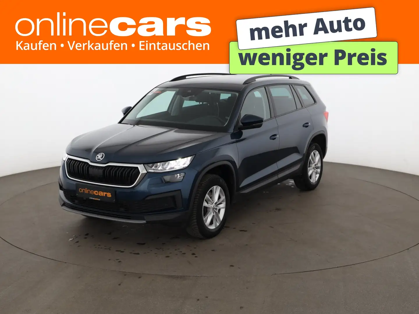 Skoda Kodiaq 2.0 TDI Ambition Aut 7-SITZER LED AHK NAVI Blau - 1
