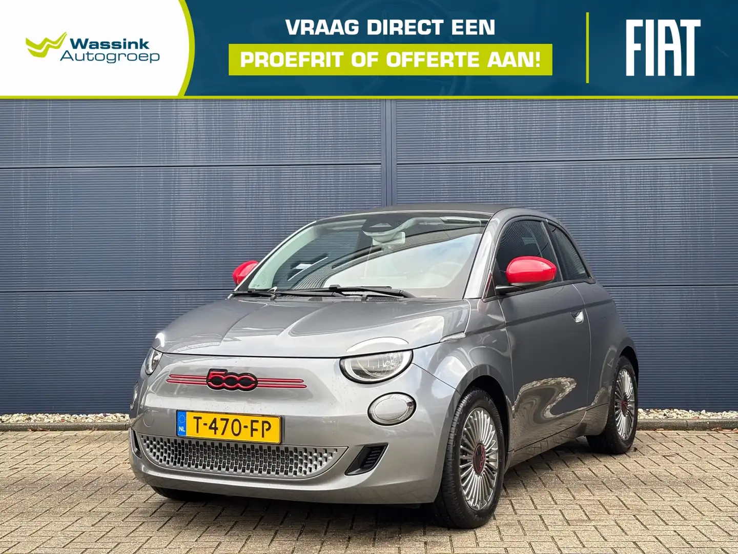 Fiat 500C 42kWh 118pk Red | Cabrio | Camera | Stoelverwarmin Gris - 1
