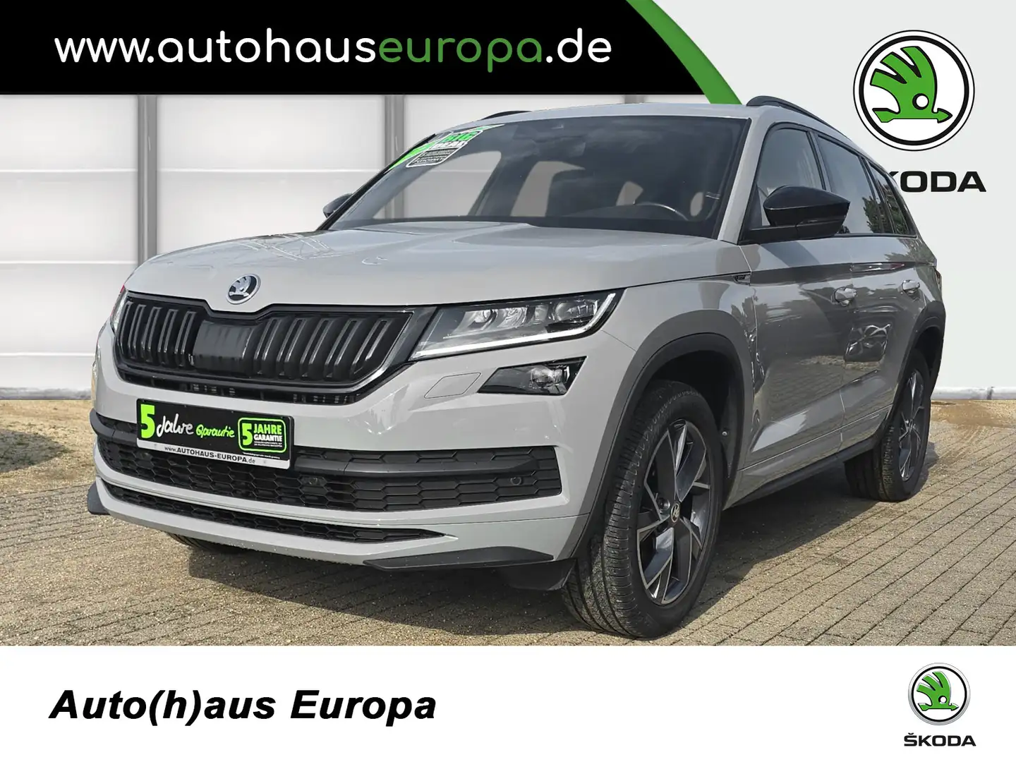 Skoda Kodiaq 1.5 TSI DSG Sportline ACC AHK Navi eSitze eKlappe Grau - 1