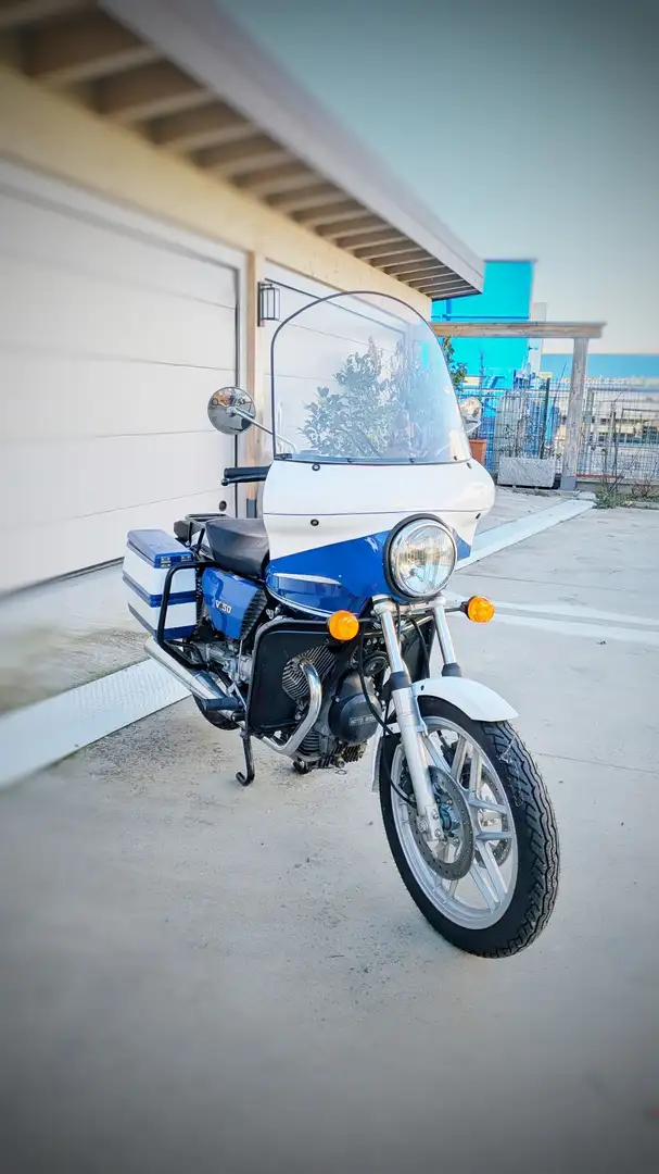 Moto Guzzi V 50 EX Vigili Urbani Broni Azul - 2