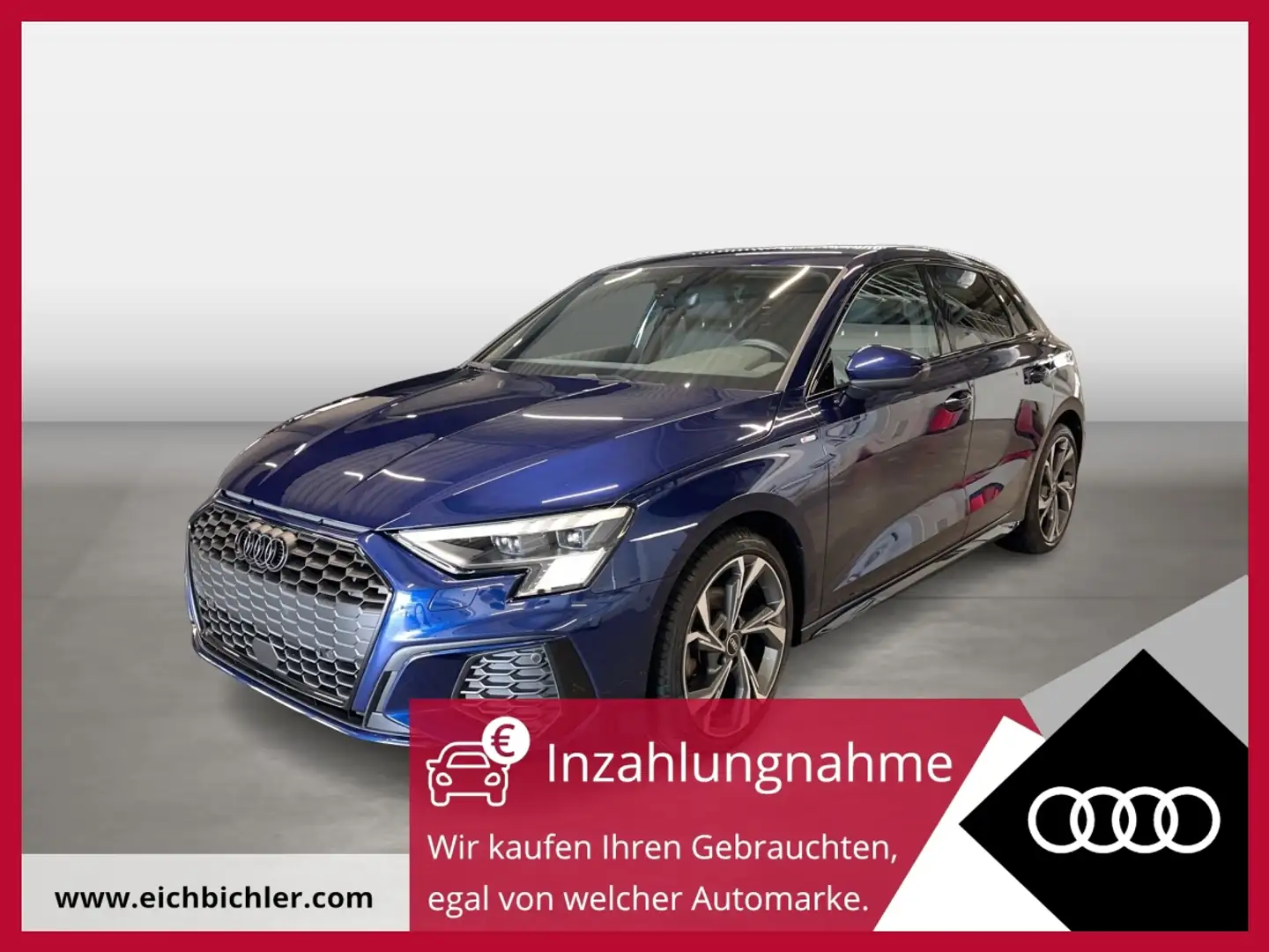 Audi A3 Sportback 30 TFSI S line Matrix Fernlichtass. Blauw - 1