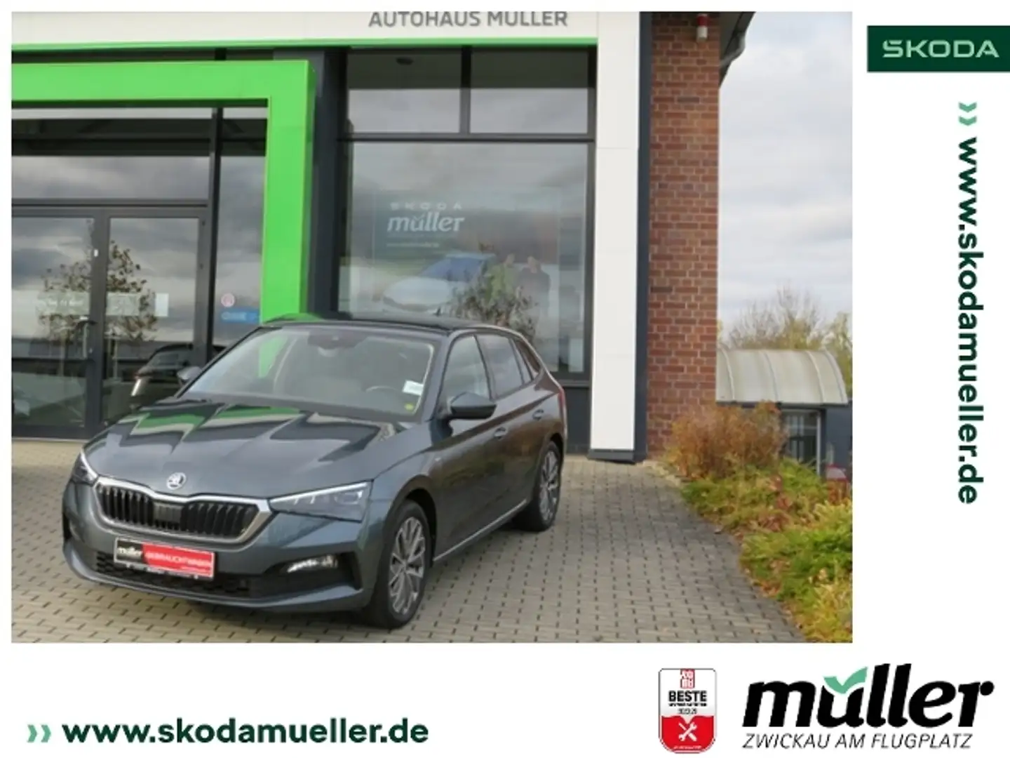 Skoda Scala Clever 1.5TSI 10kW DSG AHK beh. FS var. LB Grijs - 1