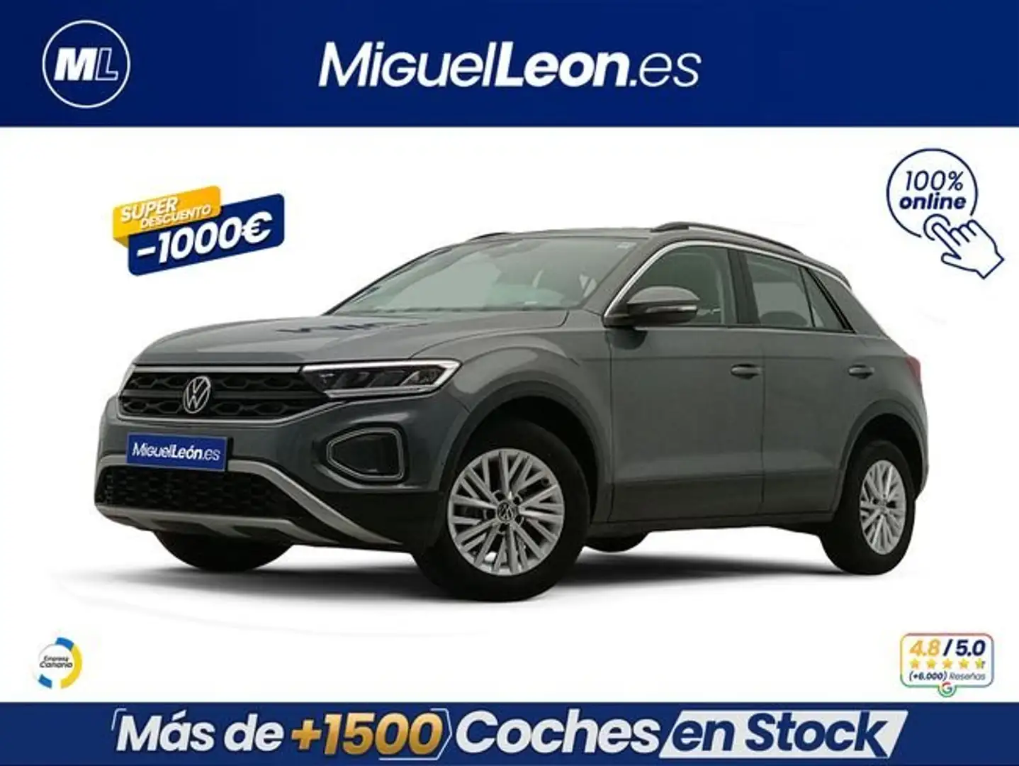 Volkswagen T-Roc 1.0 TSI 81kW (110CV) Gris - 1