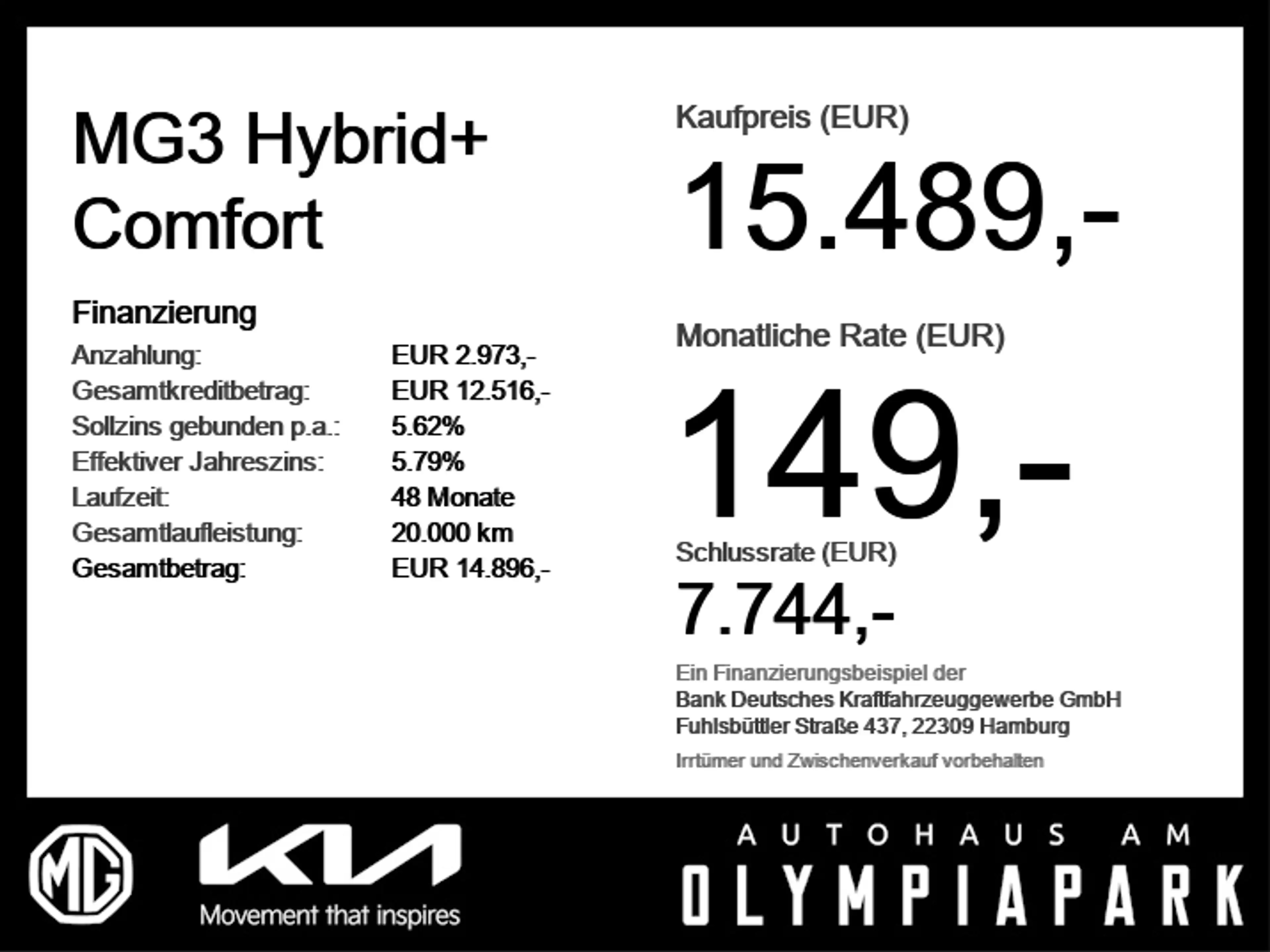 MG MG3 Hybrid+ Comfort NAVI*RÜCKFAHRKAMERA*LED — photo 6
