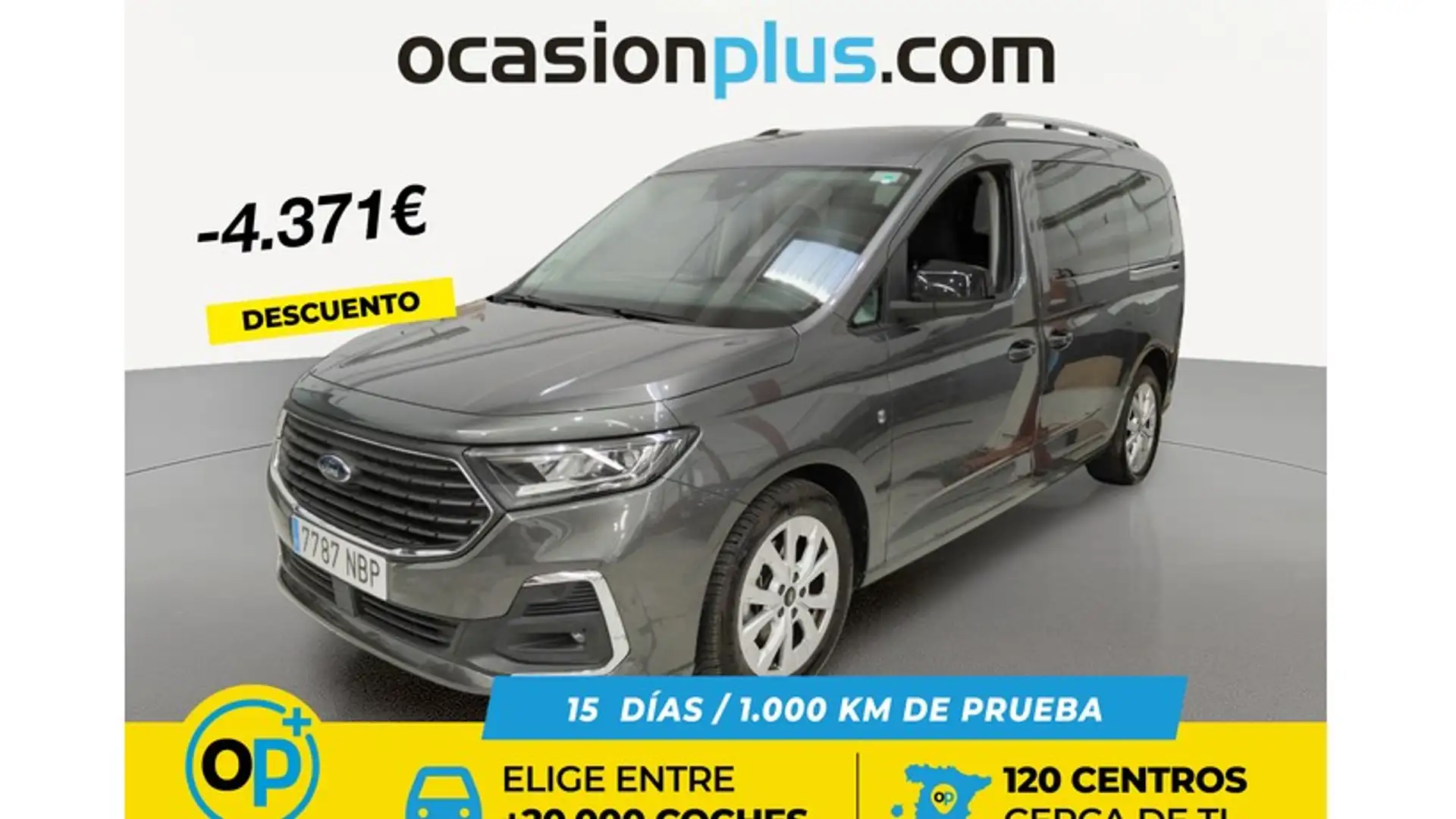Ford Tourneo Connect Grand 2.0 Ecoblue LWB L2 Titanium 122 Aut. Gris - 1