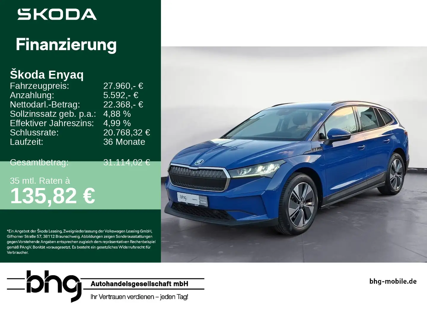 Skoda Enyaq iV 60 Blau - 1