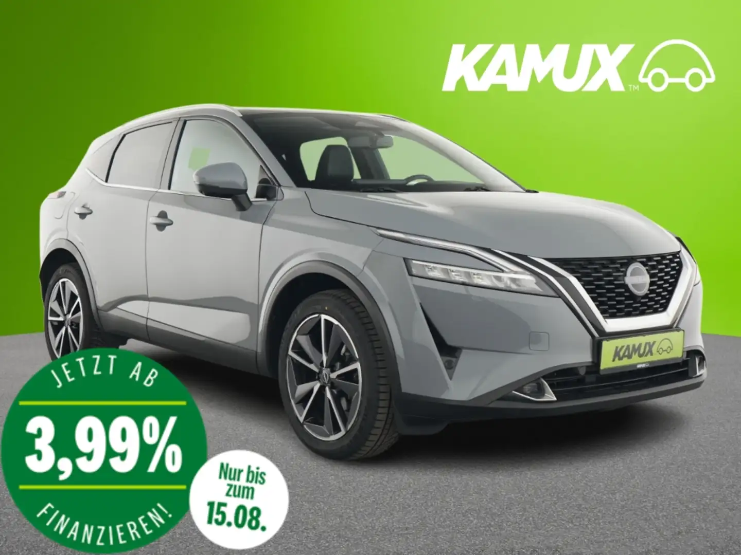 Nissan Qashqai 1.3DIG-T Aut.Tekna+LED+NAVI+VIRTUAL+PANO Gris - 1