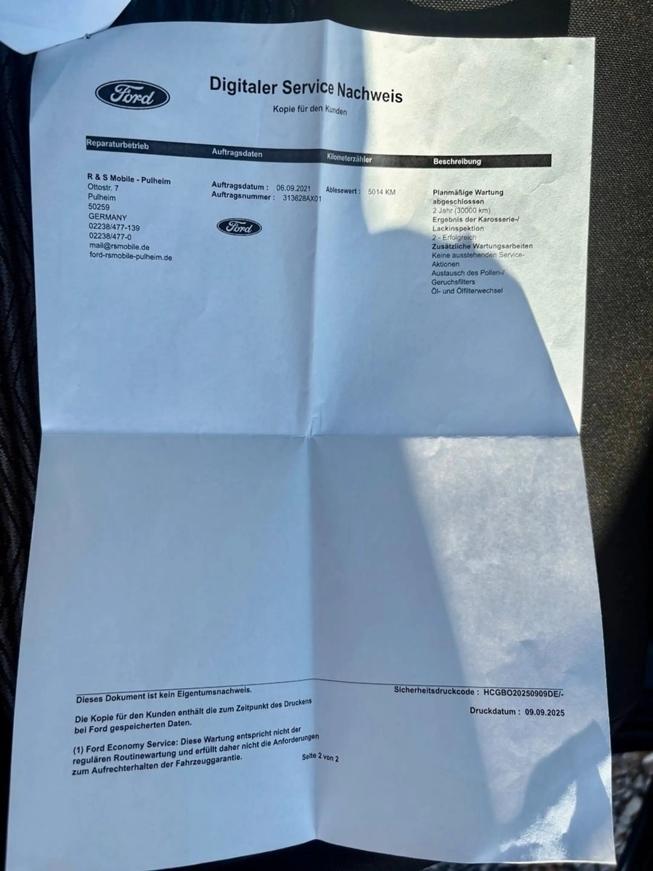Ford Ka/Ka+ KA+ Cool & Connect 1.HAND Klima SCHECKHEFT — photo 27