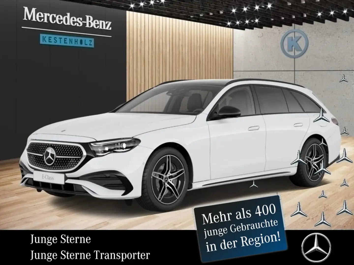 Mercedes-Benz E 300 de 4M T **AMG*NIGHT*MEMORY*MBUX*PANO*SHZ** Weiß - 1