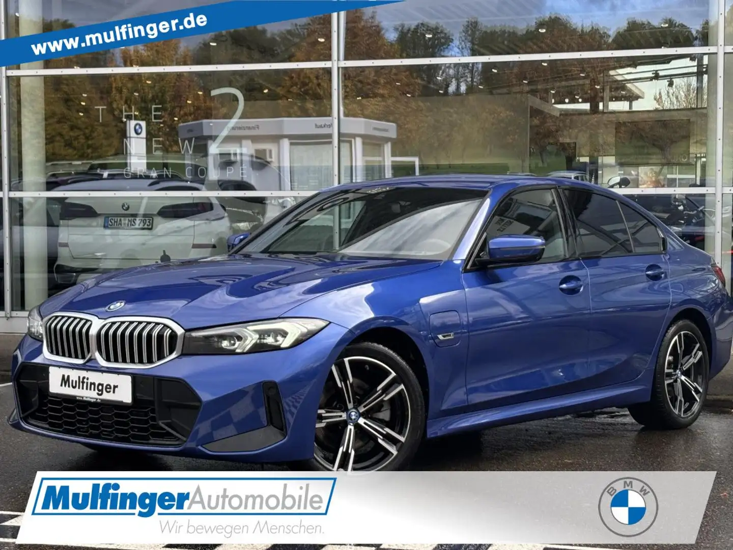 BMW 330 e M Sport DrivAss.Live-WideScreen Tempomat Navi Bleu - 1